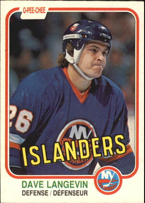 1981-82 O-Pee-Chee #213 Dave Langevin RC