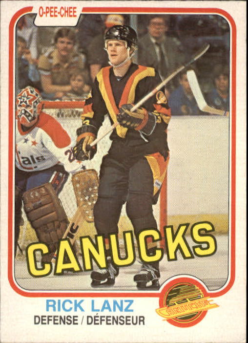 1981-82 O-Pee-Chee #338 Rick Lanz RC UER/(Thomas Gradin pictured)