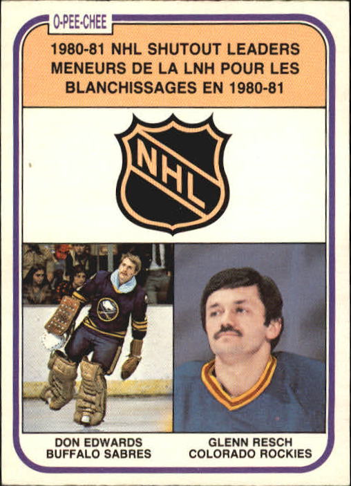 1981-82 O-Pee-Chee #389 Don Edward/Glenn Resch LL