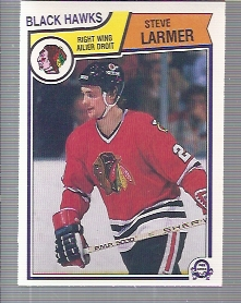 1983-84 O-Pee-Chee #105 Steve Larmer UER RC