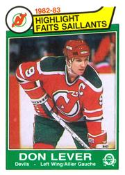 1983-84 O-Pee-Chee #224 Don Lever HL