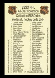 1988-89 Esso All-Stars #4 Johnny Bower back image