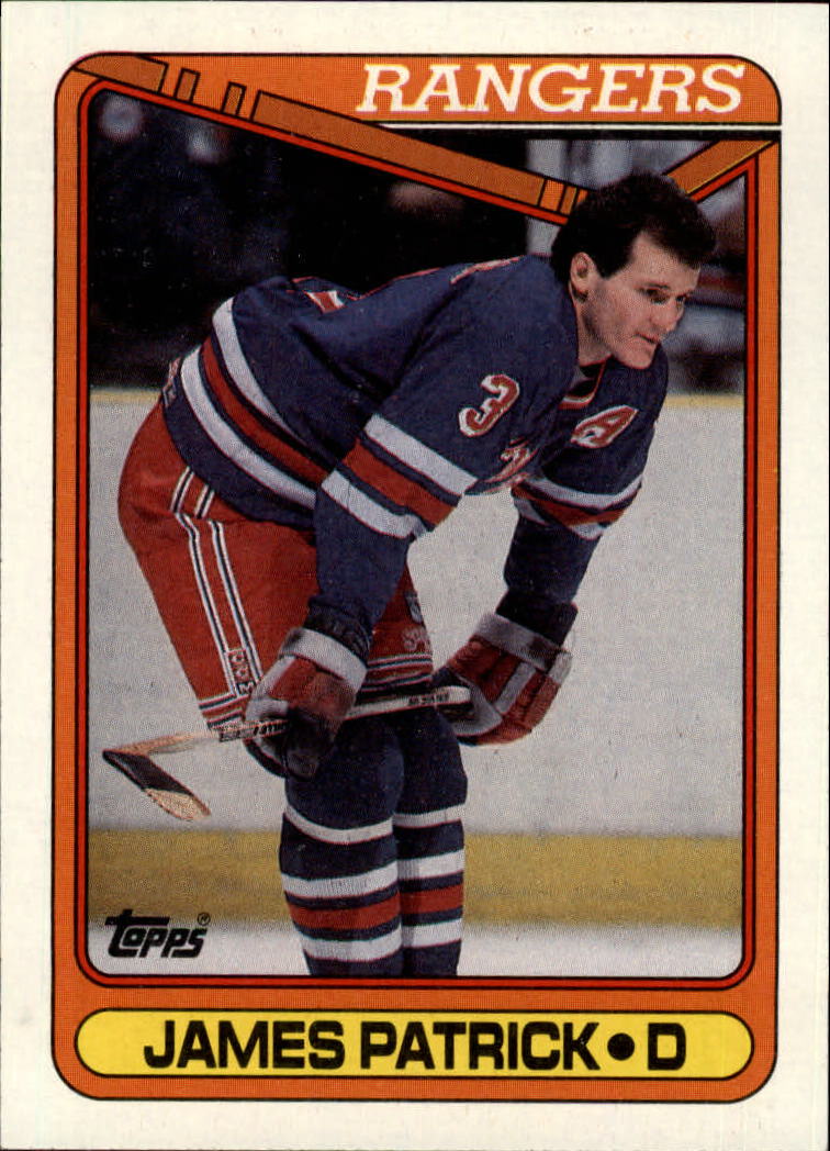 1990-91 Topps #131 James Patrick UER/(Orange border&/should be blue)