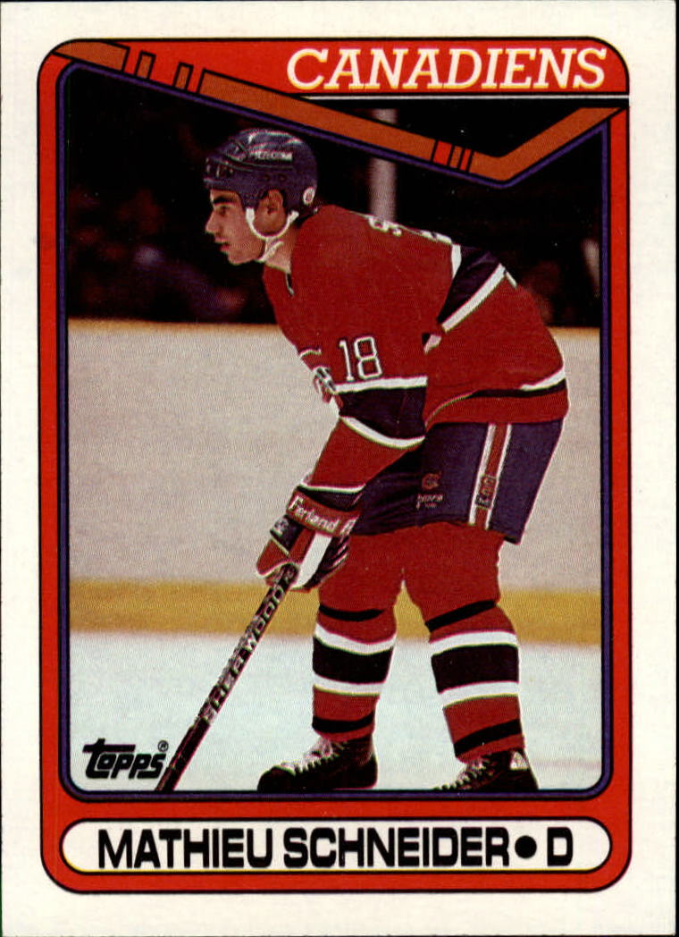 1990-91 Topps #372 Mathieu Schneider RC