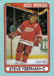 1990-91 O-Pee-Chee Box Bottoms #J Steve Yzerman