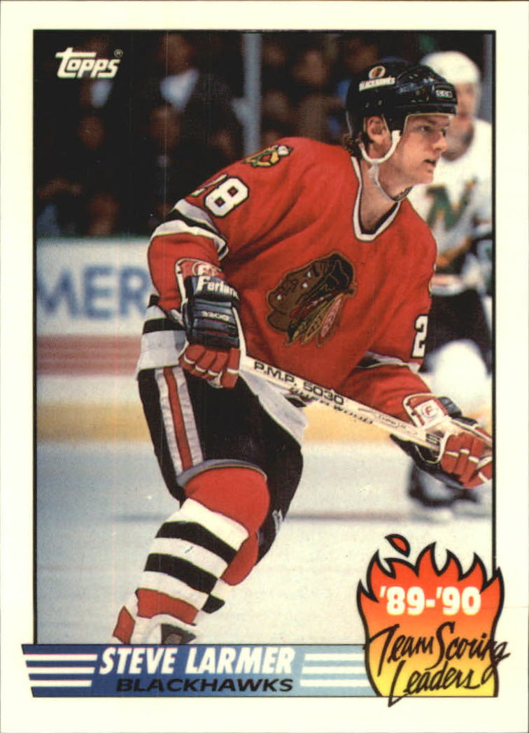 1990-91 Topps Team Scoring Leaders #1 Steve Larmer