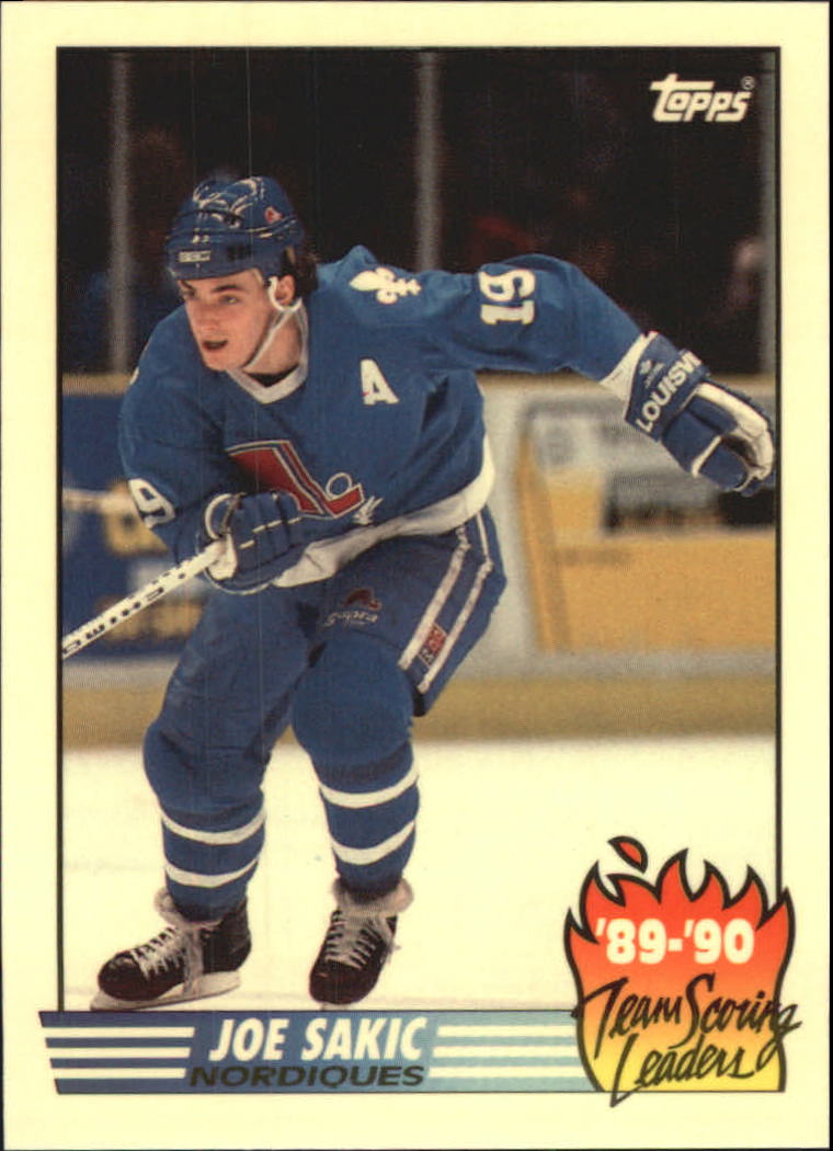 1990-91 Topps Team Scoring Leaders #14 Joe Sakic