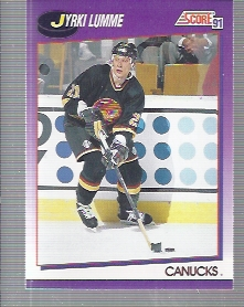 1991-92 Score American #242 Jyrki Lumme