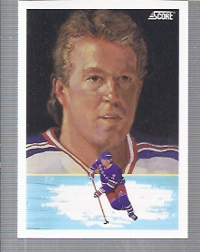 1991-92 Score American #343 Brian Leetch DT