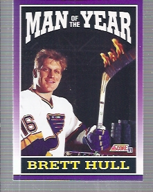 1991-92 Score American #371 Brett Hull MOY