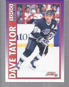 1991-92 Score American #374 Dave Taylor 1000