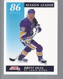 1991-92 Score American #404 Brett Hull SL