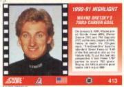 1991-92 Score American #413 Wayne Gretzky 700th back image