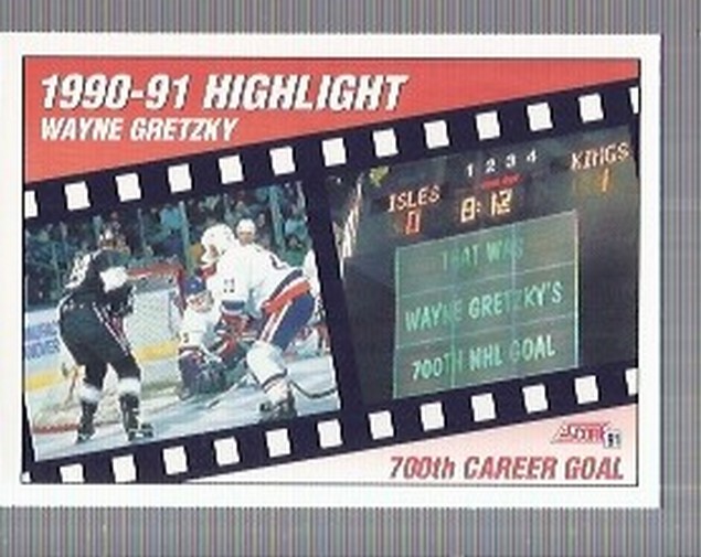 1991-92 Score American #413 Wayne Gretzky 700th