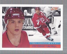 1991-92 Score American #419 Steve Yzerman FP