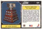 1991-92 Score American #427 Wayne Gretzky Ross back image