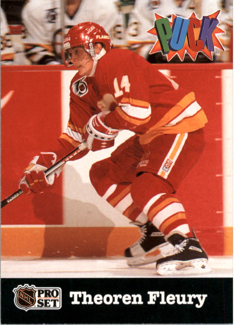 1991-92 Pro Set Puck Candy #4 Theo Fleury