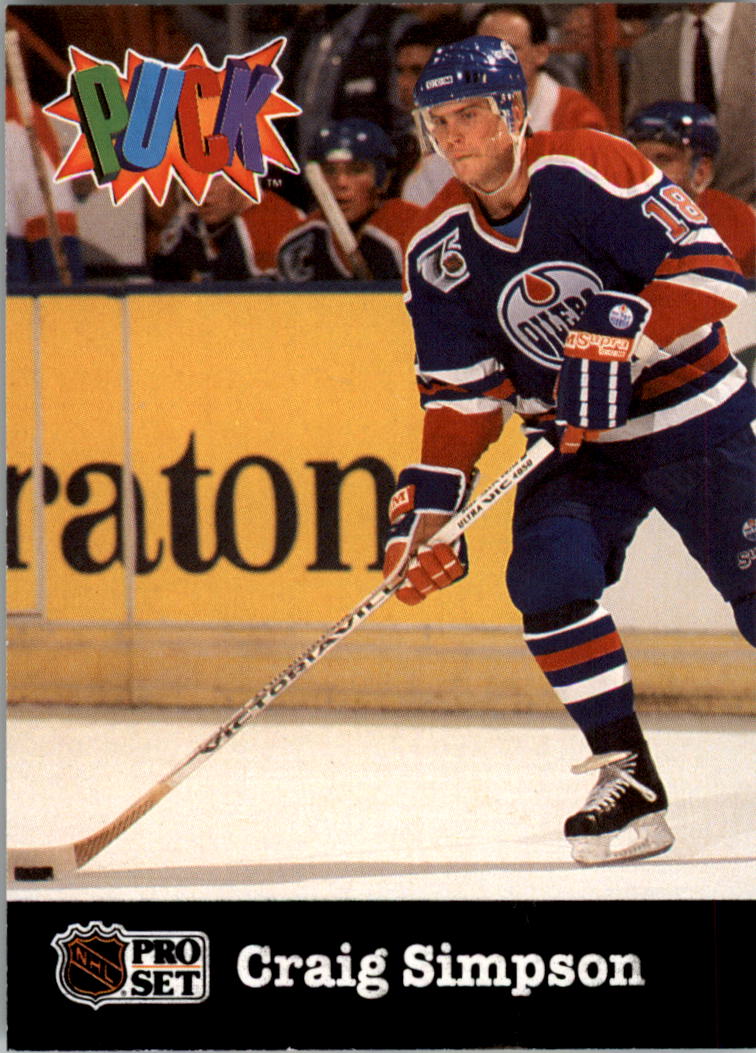1991-92 Pro Set Puck Candy #9 Craig Simpson