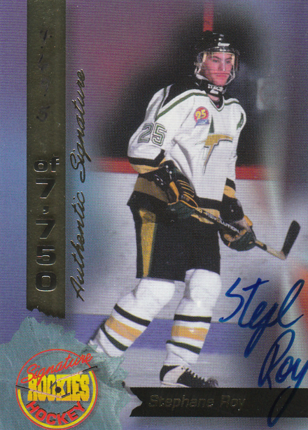 1995 Signature Rookies Signatures #8 Stephane Roy