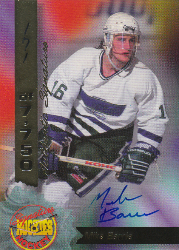 1995 Signature Rookies Signatures #40 Mike Barrie