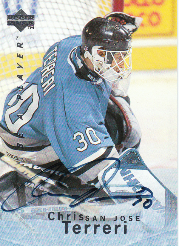 1995-96 Be A Player Autographs #S27 Chris Terreri