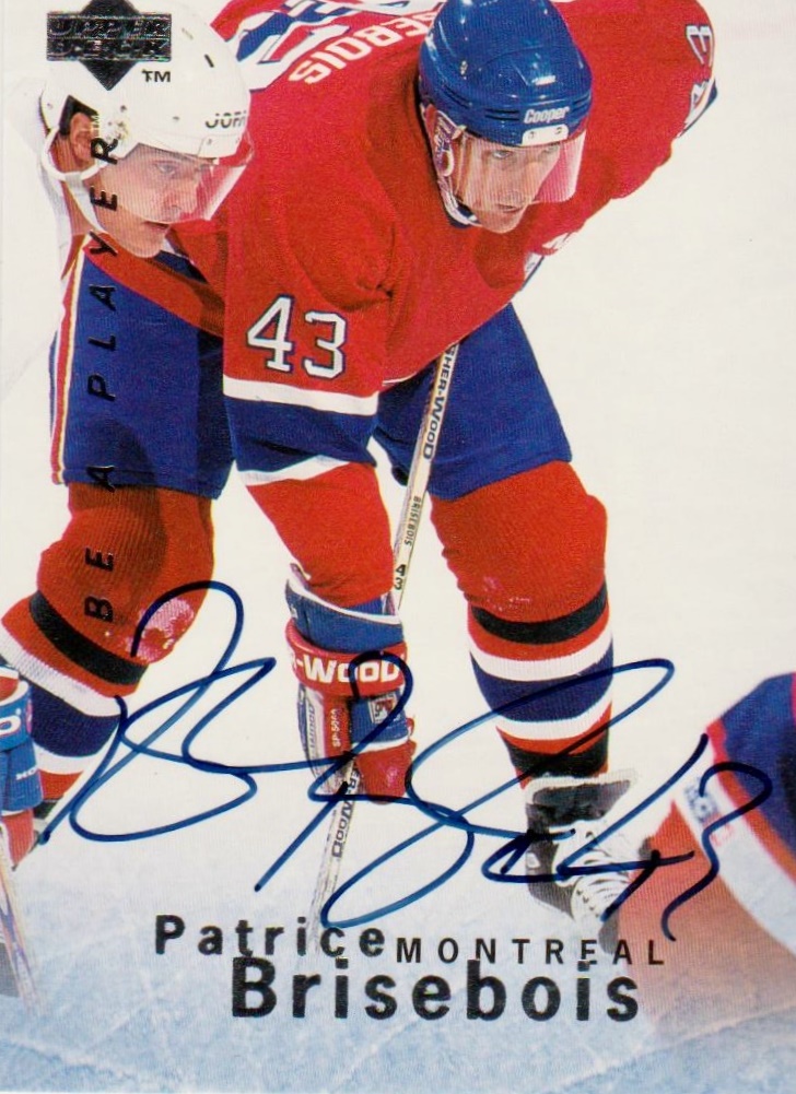 1995-96 Be A Player Autographs #S44 Patrice Brisebois