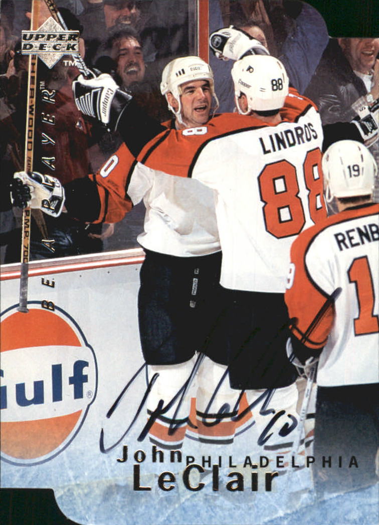 1995-96 Be A Player Autographs Die Cut #S130 John LeClair