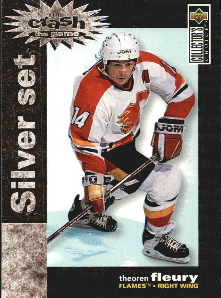 1995-96 Collector's Choice Crash the Game Silver Prize #C11 Theo Fleury
