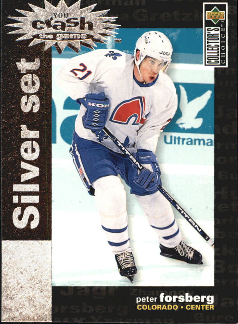 1995-96 Collector's Choice Crash the Game Silver Prize #C20 Peter Forsberg