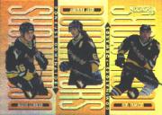 1996-97 Donruss Dominators #4 Mario Lemieux/Jaromir Jagr/Ron Francis
