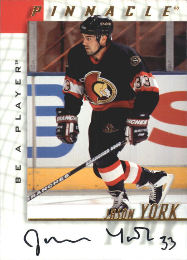 1997-98 Be A Player Autographs #95 Jason York