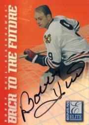 1997-98 Donruss Elite Back to the Future Autographs #6 Brett Hull/Bobby Hull