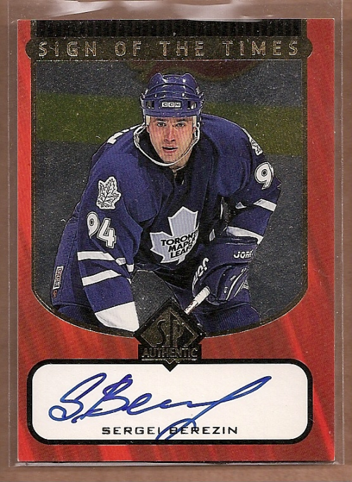 1997-98 SP Authentic Sign of the Times #SB Sergei Berezin