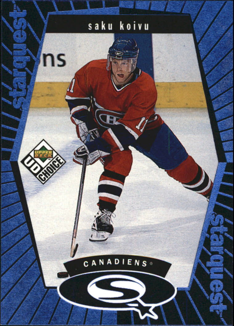 1998-99 UD Choice StarQuest Blue #SQ8 Saku Koivu