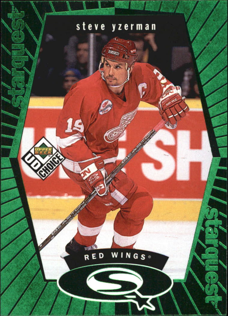 1998 99 UD Choice StarQuest Green SQ18 Steve Yzerman NM MT