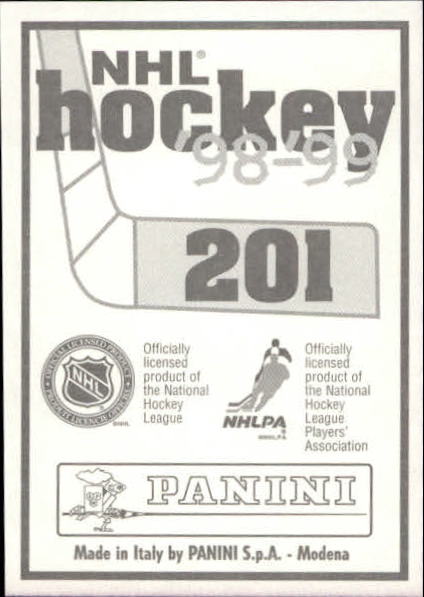 1998-99 Panini Stickers #201 Jozef Stumpel back image
