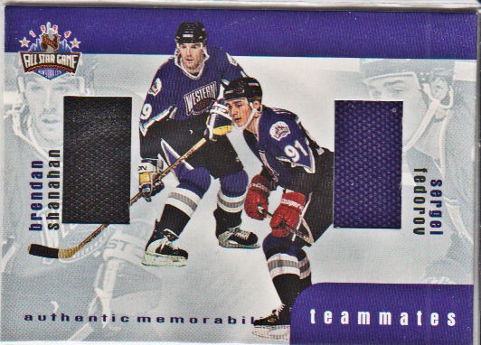 1999-00 BAP Update Teammates Jerseys #TM5 Brendan Shanahan/Sergei Fedorov