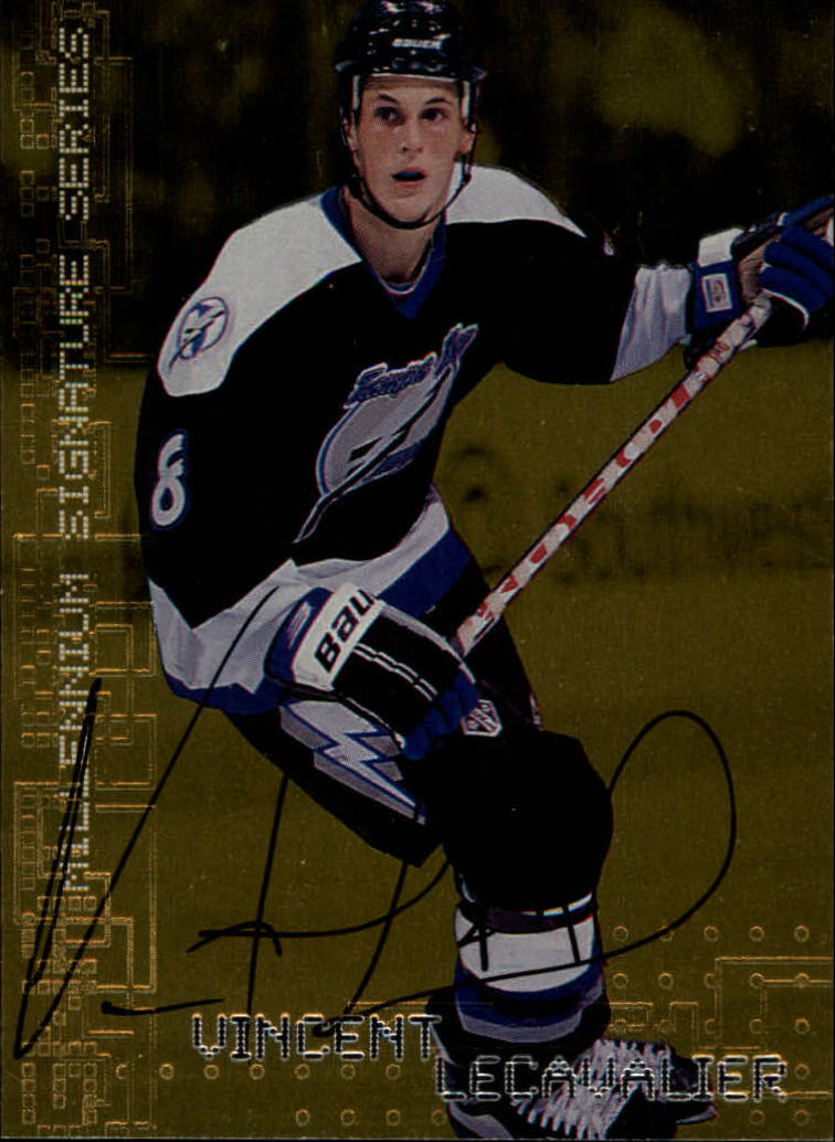 1999-00 BAP Millennium Autographs Gold #220 Vincent Lecavalier