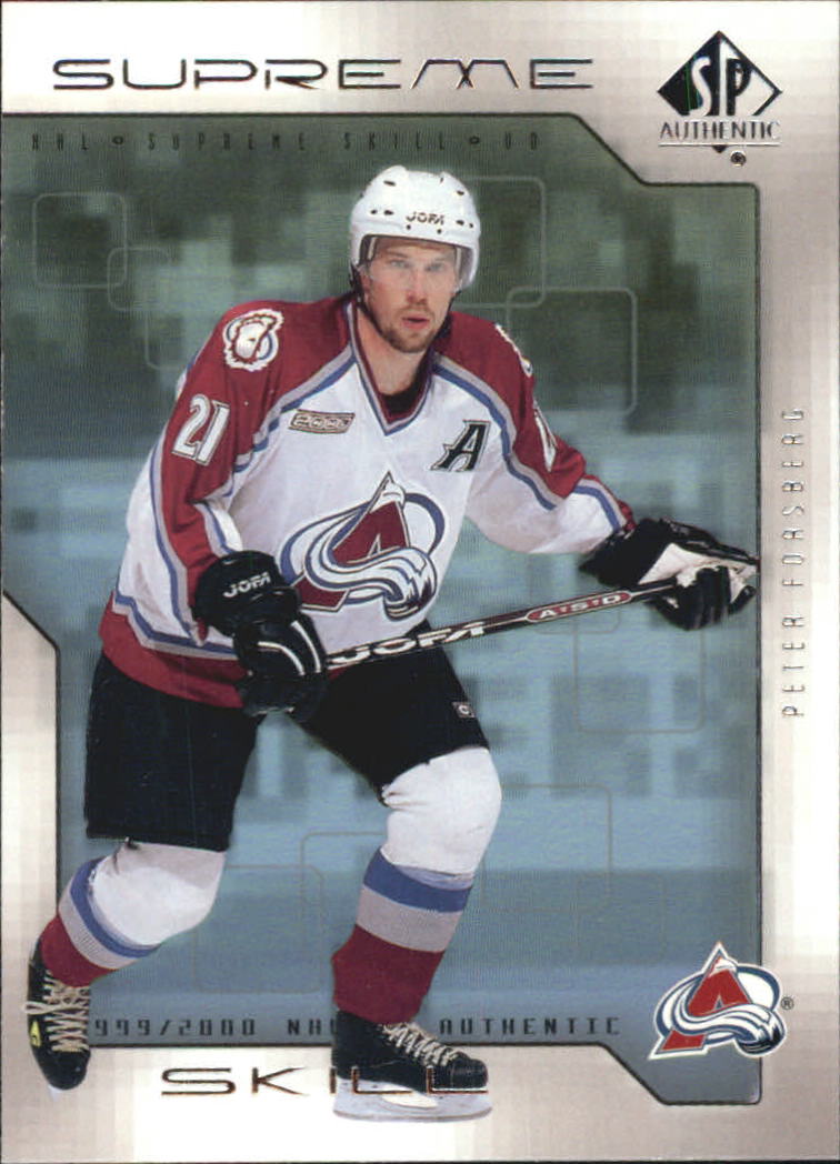 1999-00 SP Authentic Supreme Skill #SS3 Peter Forsberg