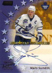 1999-00 Stadium Club Lone Star Signatures #LS3 Mats Sundin