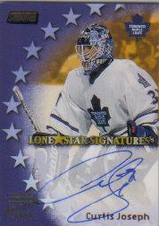 1999-00 Stadium Club Lone Star Signatures #LS9 Curtis Joseph