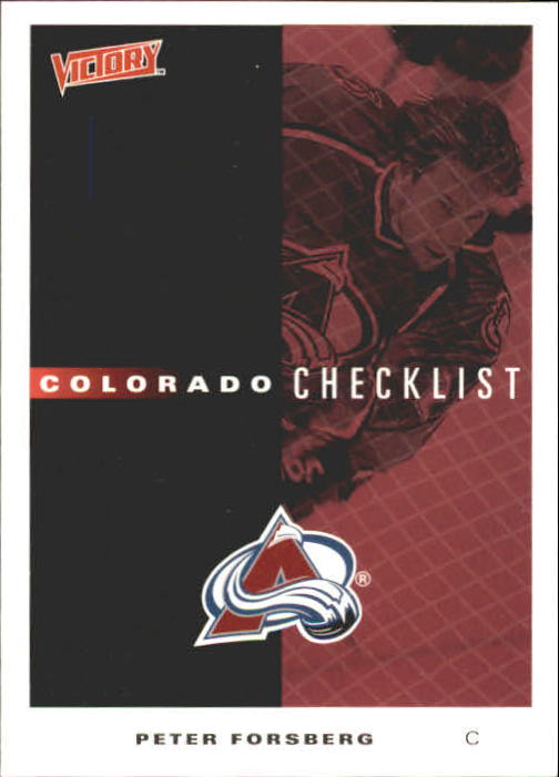 1999-00 Upper Deck Victory #75 Peter Forsberg CL
