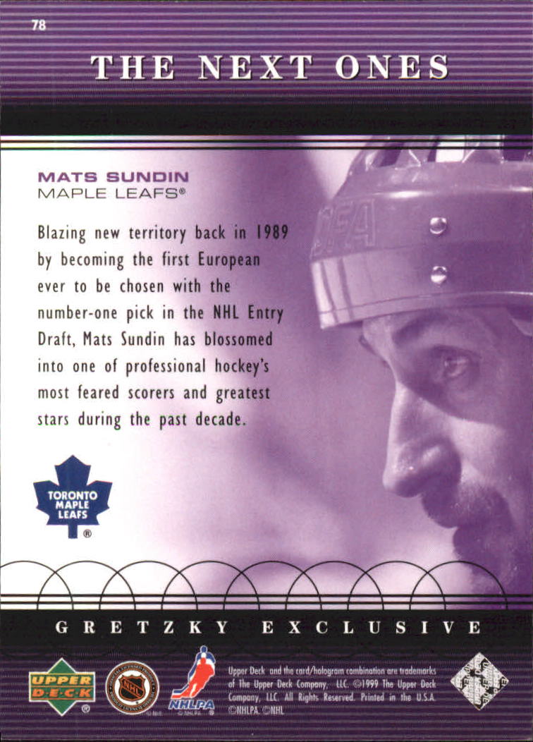 1999-00 Upper Deck Gretzky Exclusives #75 Wayne Gretzky back image
