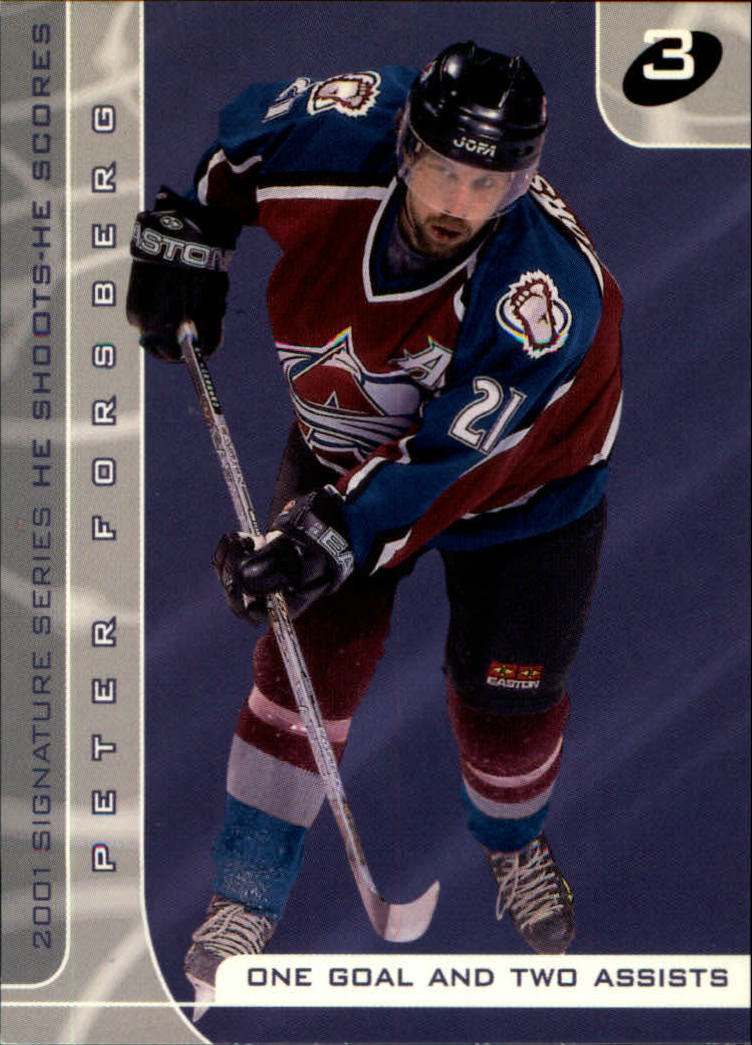 2000-01 BAP Signature Series He Shoots He Scores Points #5 P.Forsberg 3pts.