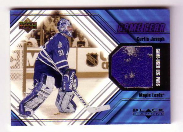 2000-01 Black Diamond Game Gear #LCJ Curtis Joseph Pad