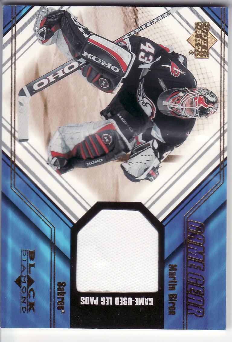 2000-01 Black Diamond Game Gear #LMB Martin Biron Pad