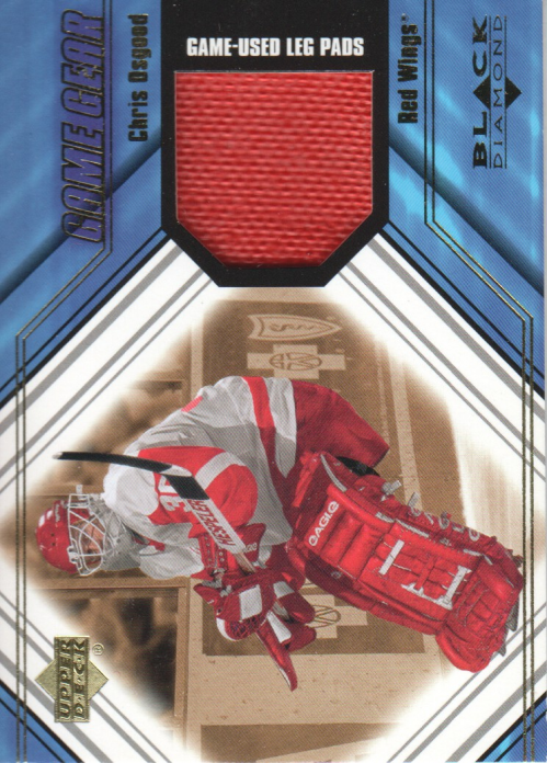 2000-01 Black Diamond Game Gear #LOS Chris Osgood Pad Upd