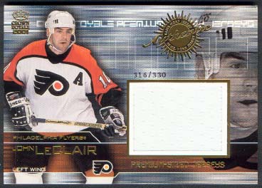 2000-01 Crown Royale Premium-Sized Game-Worn Jerseys #20 John LeClair/330