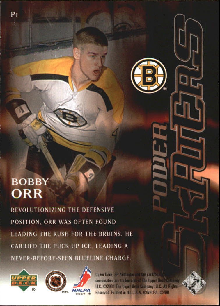 2000-01 SP Authentic Power Skaters #P1 Bobby Orr back image