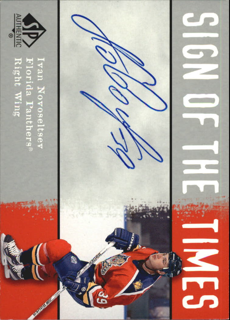2000-01 SP Authentic Sign of the Times #IN Ivan Novoseltsev